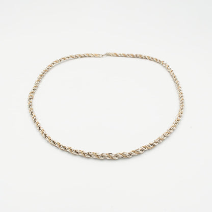 ヴィンテージ ティファニー シック ツイスト ロープ ネックレス 60.1cm シルバー 14K コンビ 1980's