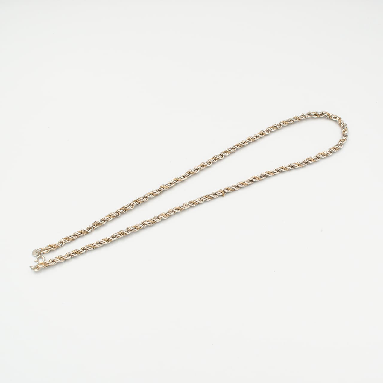 ヴィンテージ ティファニー シック ツイスト ロープ ネックレス 60.1cm シルバー 14K コンビ 1980's