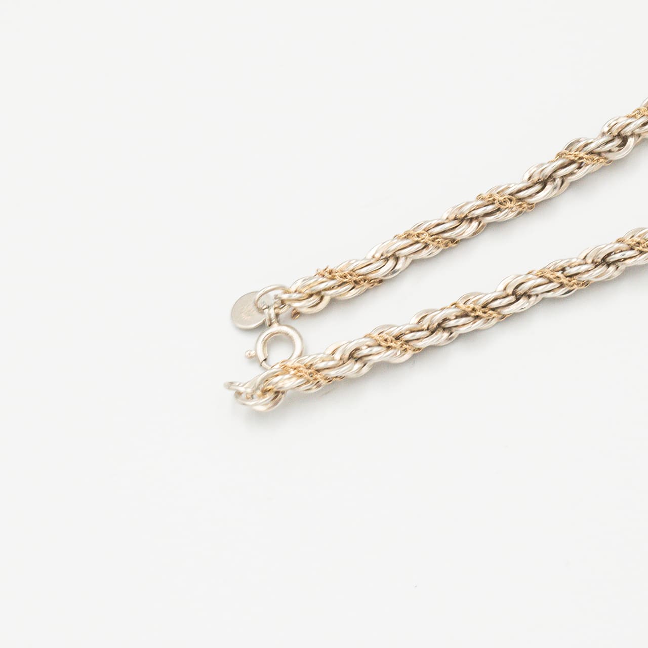 ヴィンテージ ティファニー シック ツイスト ロープ ネックレス 60.1cm シルバー 14K コンビ 1980's