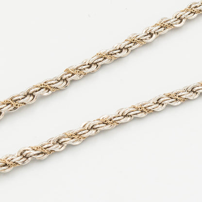 ヴィンテージ ティファニー シック ツイスト ロープ ネックレス 60.1cm シルバー 14K コンビ 1980's