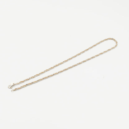 ヴィンテージ ティファニー シン ツイスト ロープ ネックレス 44.7cm シルバー 14K コンビ 1980's