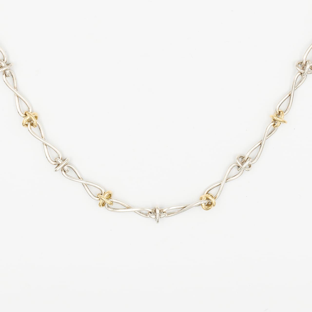 ティファニー パロマ・ピカソ インフィニティ X チェーン ネックレス 50.5cm シルバー 18K コンビ