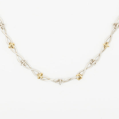 ティファニー パロマ・ピカソ インフィニティ X チェーン ネックレス 50.5cm シルバー 18K コンビ