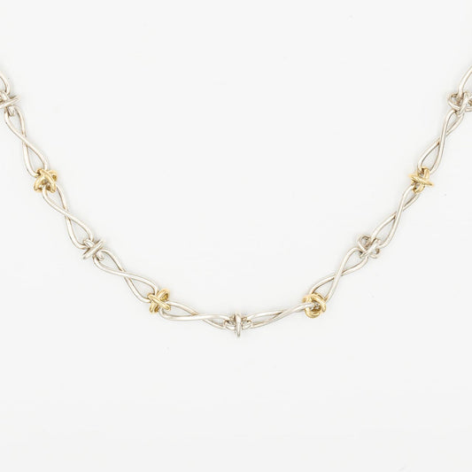 ティファニー パロマ・ピカソ インフィニティ X チェーン ネックレス シルバー 18K コンビ