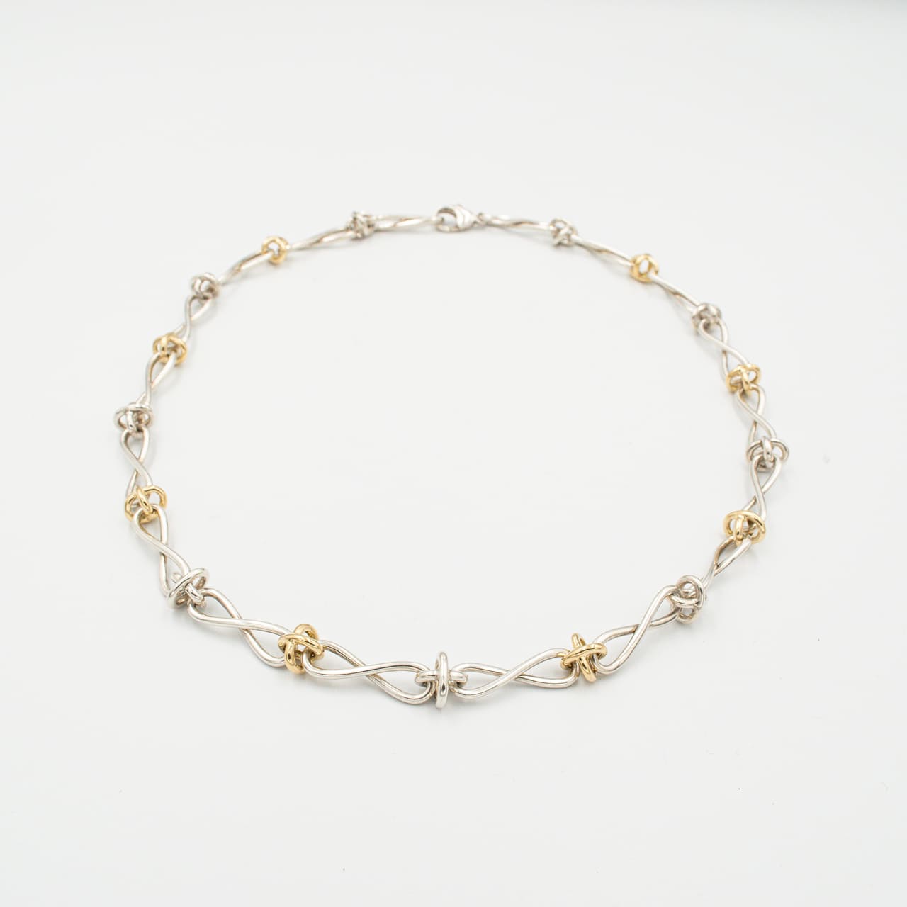 ティファニー パロマ・ピカソ インフィニティ X チェーン ネックレス 50.5cm シルバー 18K コンビ