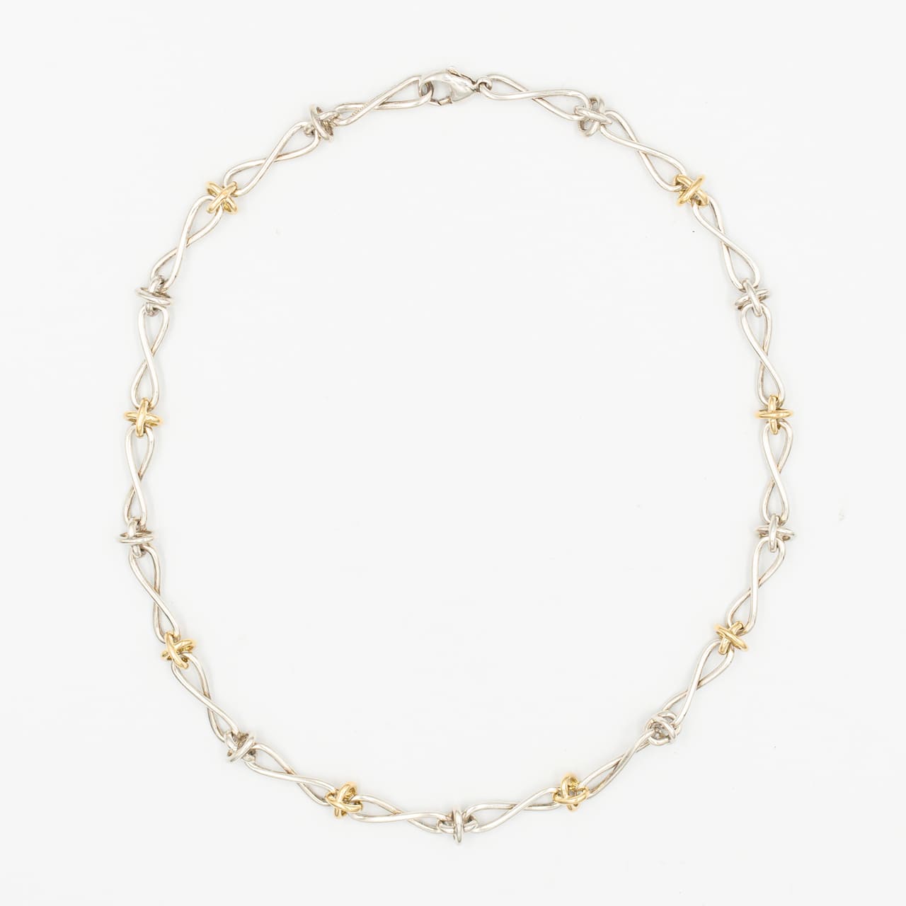 ティファニー パロマ・ピカソ インフィニティ X チェーン ネックレス 50.5cm シルバー 18K コンビ
