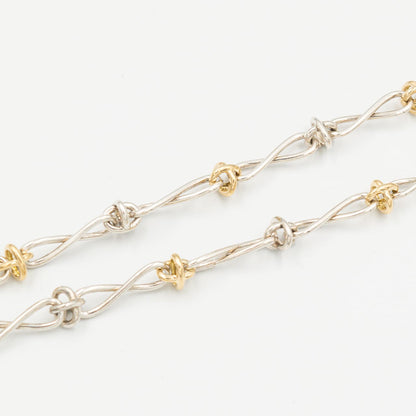 ティファニー パロマ・ピカソ インフィニティ X チェーン ネックレス 50.5cm シルバー 18K コンビ