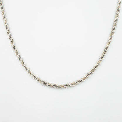 ヴィンテージ ティファニー シック ツイスト ロープ ロング ネックレス 77cm シルバー 18K コンビ 1990's