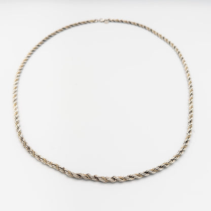 ヴィンテージ ティファニー シック ツイスト ロープ ロング ネックレス 77cm シルバー 18K コンビ 1990's