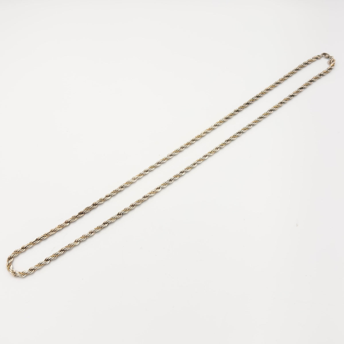 ヴィンテージ ティファニー シック ツイスト ロープ ロング ネックレス 77cm シルバー 18K コンビ 1990's