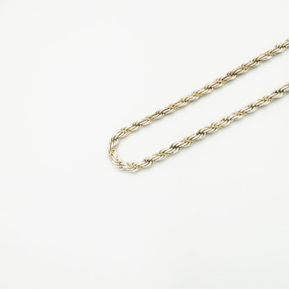 ヴィンテージ ティファニー シック ツイスト ロープ ロング ネックレス 77cm シルバー 18K コンビ 1990's