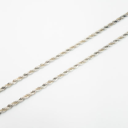 ヴィンテージ ティファニー シック ツイスト ロープ ロング ネックレス 77cm シルバー 18K コンビ 1990's