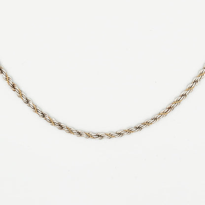 ヴィンテージ ティファニー シック ツイスト ロープ ネックレス 61.5cm シルバー 18K コンビ 1990's