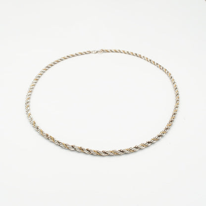 ヴィンテージ ティファニー シック ツイスト ロープ ネックレス 61.5cm シルバー 18K コンビ 1990's