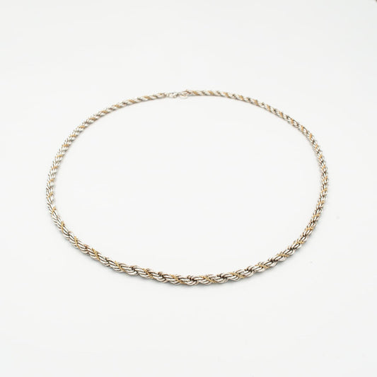 ヴィンテージ ティファニー シック ツイスト ロープ ネックレス 61.5cm シルバー 18K コンビ 1990's