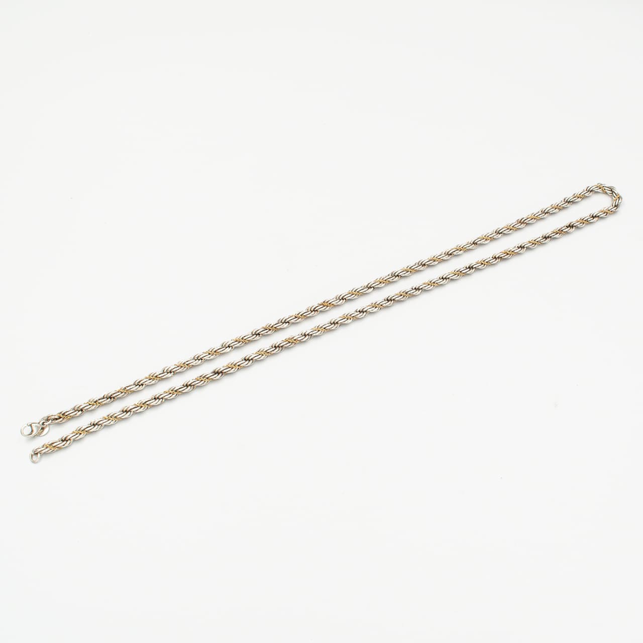 ヴィンテージ ティファニー シック ツイスト ロープ ネックレス 61.5cm シルバー 18K コンビ 1990's
