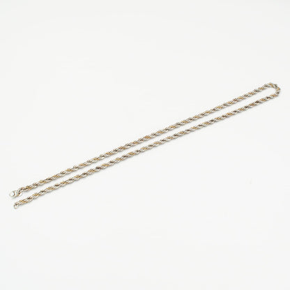 ヴィンテージ ティファニー シック ツイスト ロープ ネックレス 61.5cm シルバー 18K コンビ 1990's