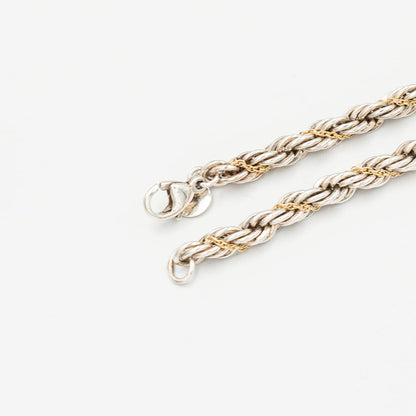 ヴィンテージ ティファニー シック ツイスト ロープ ネックレス 61.5cm シルバー 18K コンビ 1990's
