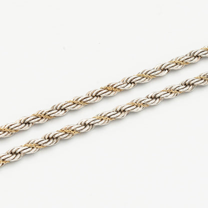 ヴィンテージ ティファニー シック ツイスト ロープ ネックレス 61.5cm シルバー 18K コンビ 1990's