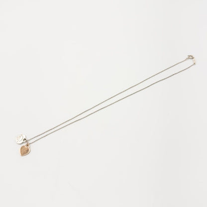 ティファニー リターン トゥ ダブル ハート タグ ネックレス 40.9cm シルバー 18K コンビ
