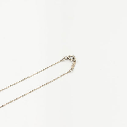 ヴィンテージ ティファニー ハート リボン ボウ ネックレス 47cm シルバー 18K コンビ 1990's