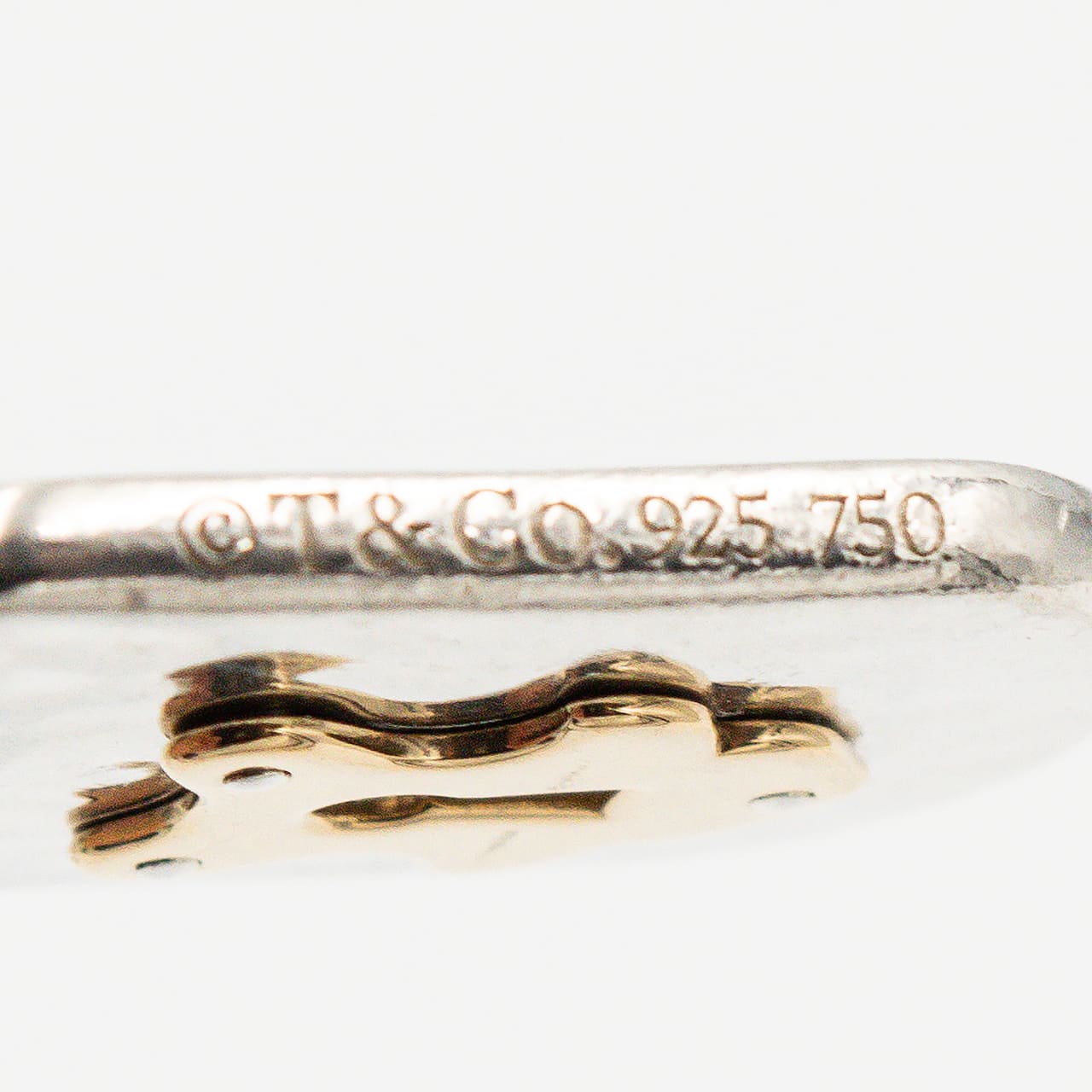 ティファニー カデナ パドロック ペンダントトップ シルバー 18K コンビ