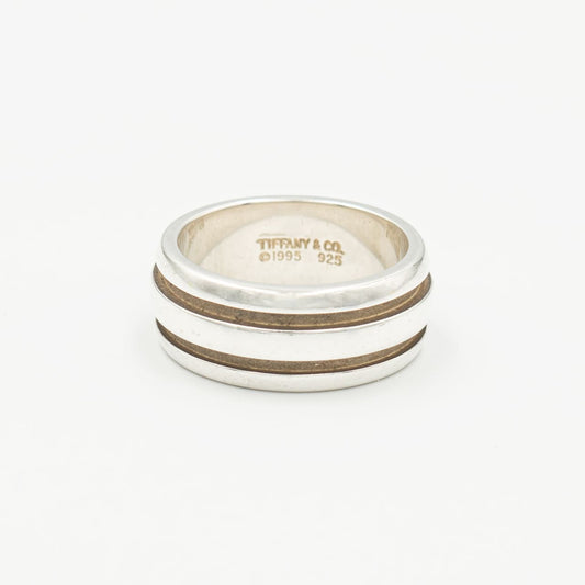 ティファニー アトラス リブド リング グルーブド ダブルライン