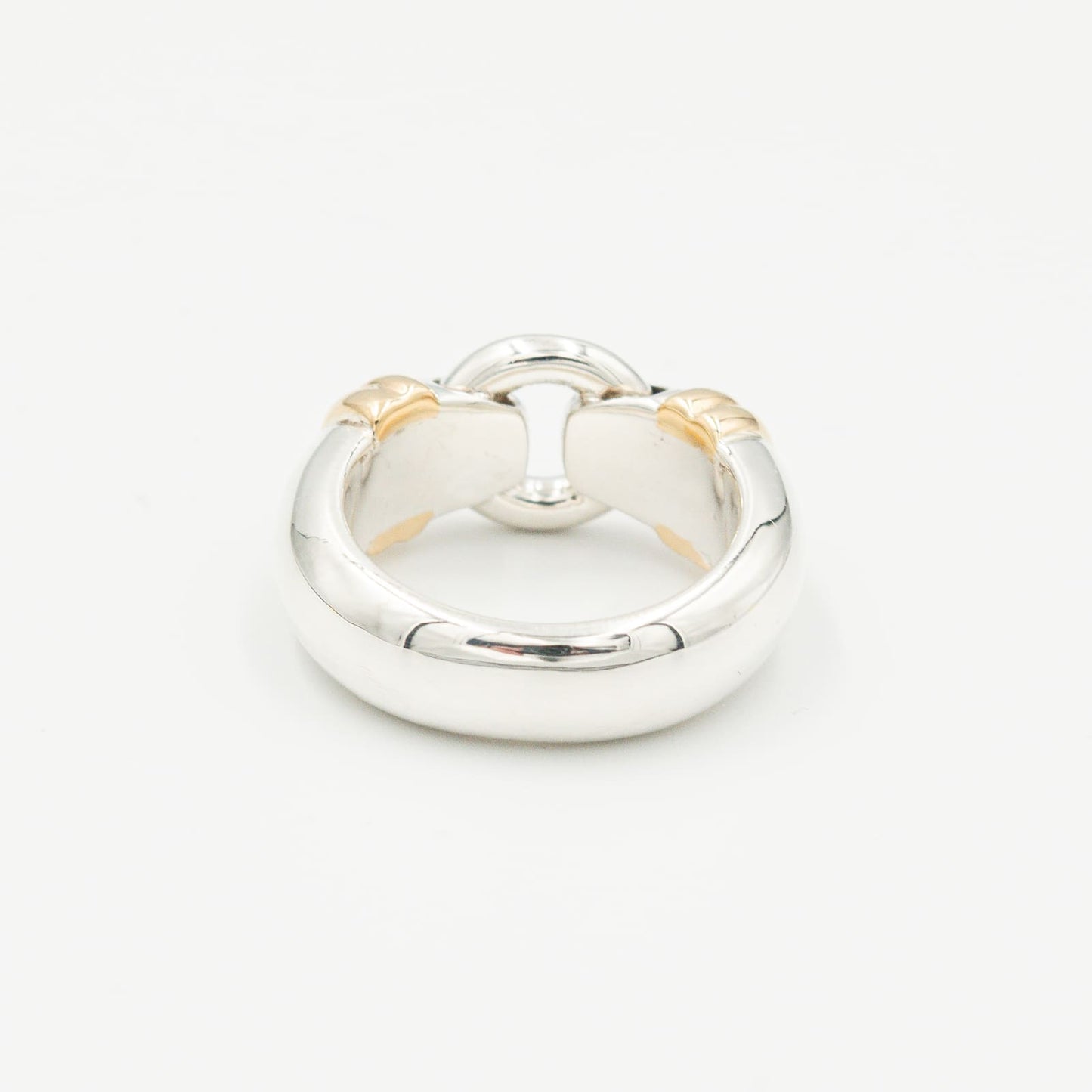 ヴィンテージ ティファニー バックル リング シルバー 18K コンビ 1990's