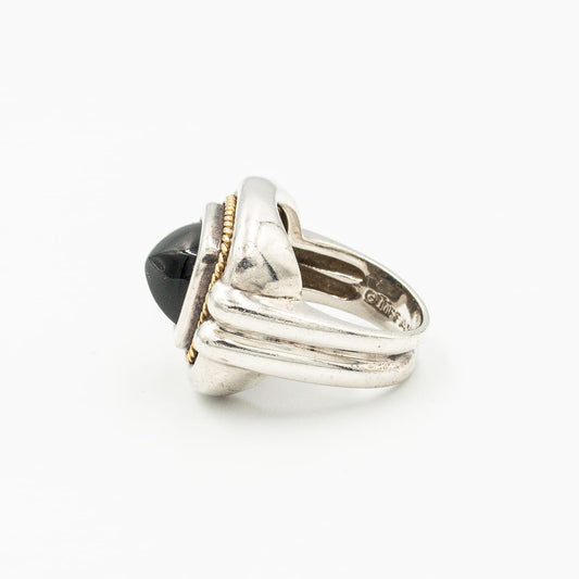 ティファニー オニキス コンビ リング