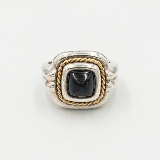 ティファニー オニキス コンビ リング