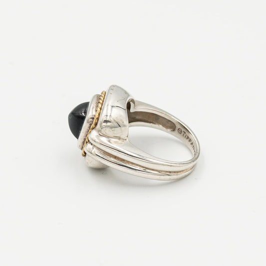 ティファニー オニキス コンビ リング