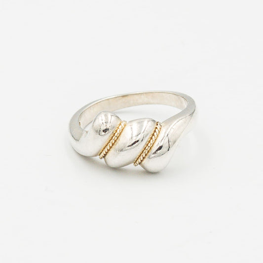 ティファニー ダブルロープ ツイスト コンビ リング