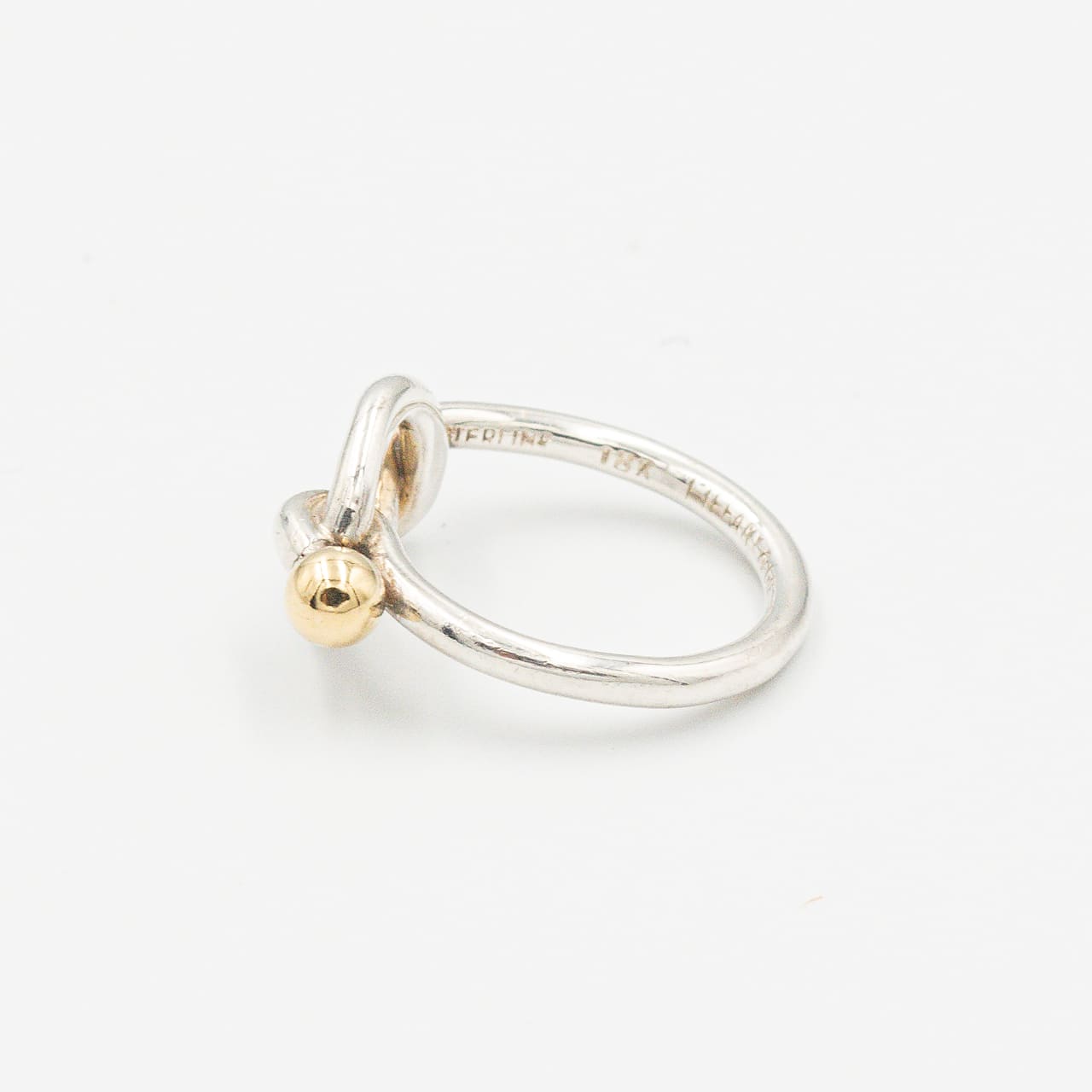 ヴィンテージ ティファニー ラブノット リング シルバー 18K コンビ 1990's