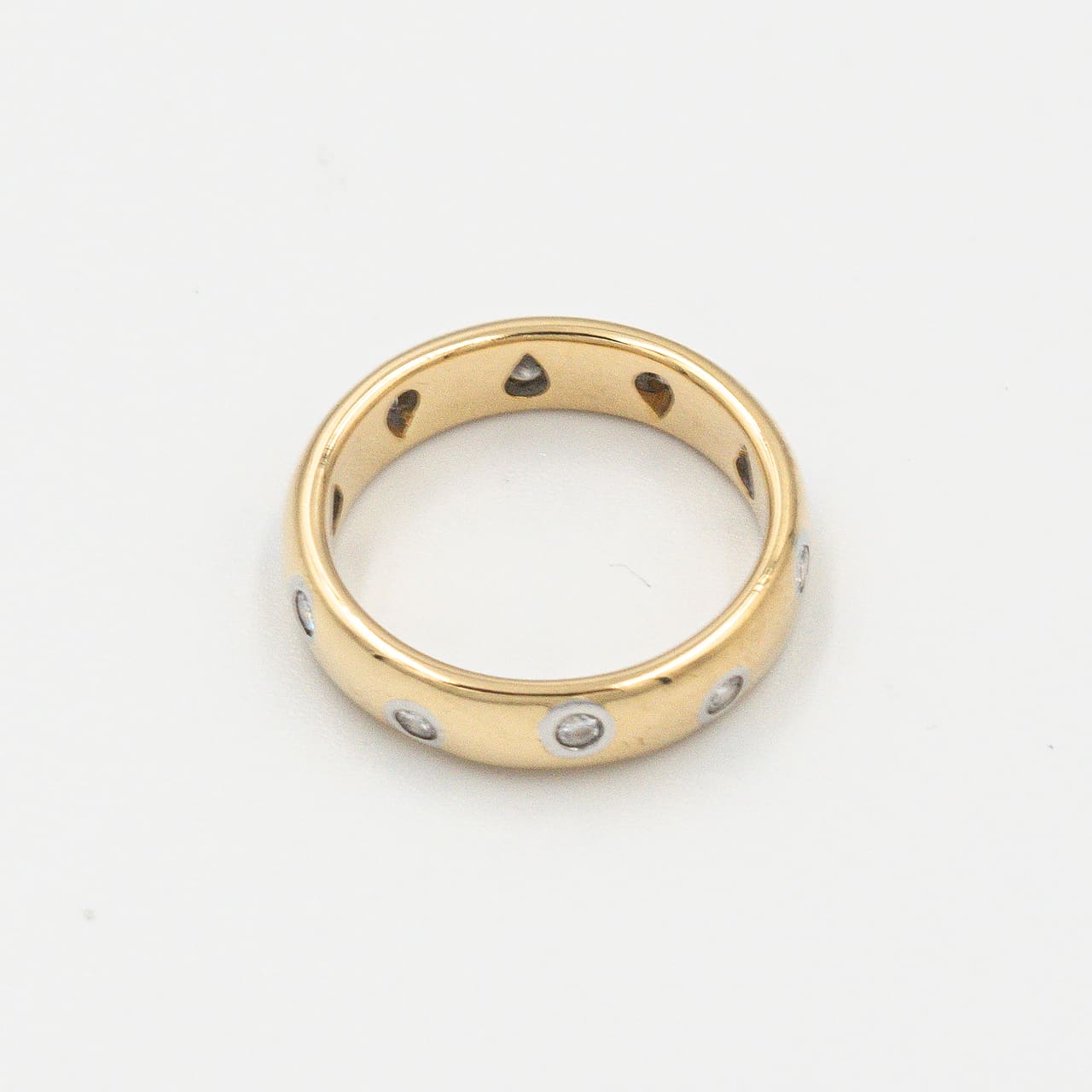 ヴィンテージ ティファニー ドッツ リング 8号 18K Pt950 ダイヤモンド