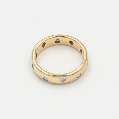 ヴィンテージ ティファニー ドッツ リング 8号 18K Pt950 ダイヤモンド