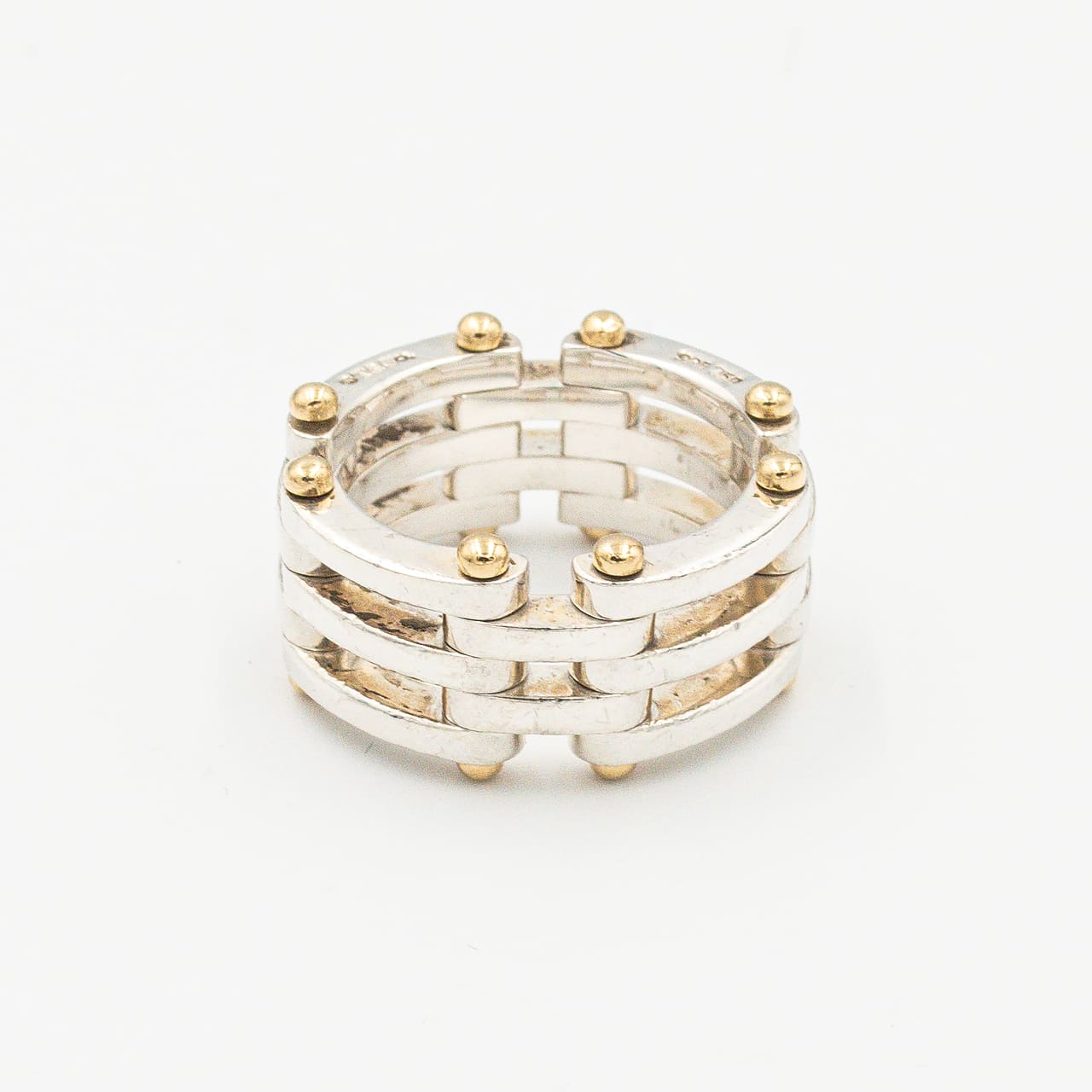 ティファニー ゲートリンク リング 13号 シルバー 18K コンビ