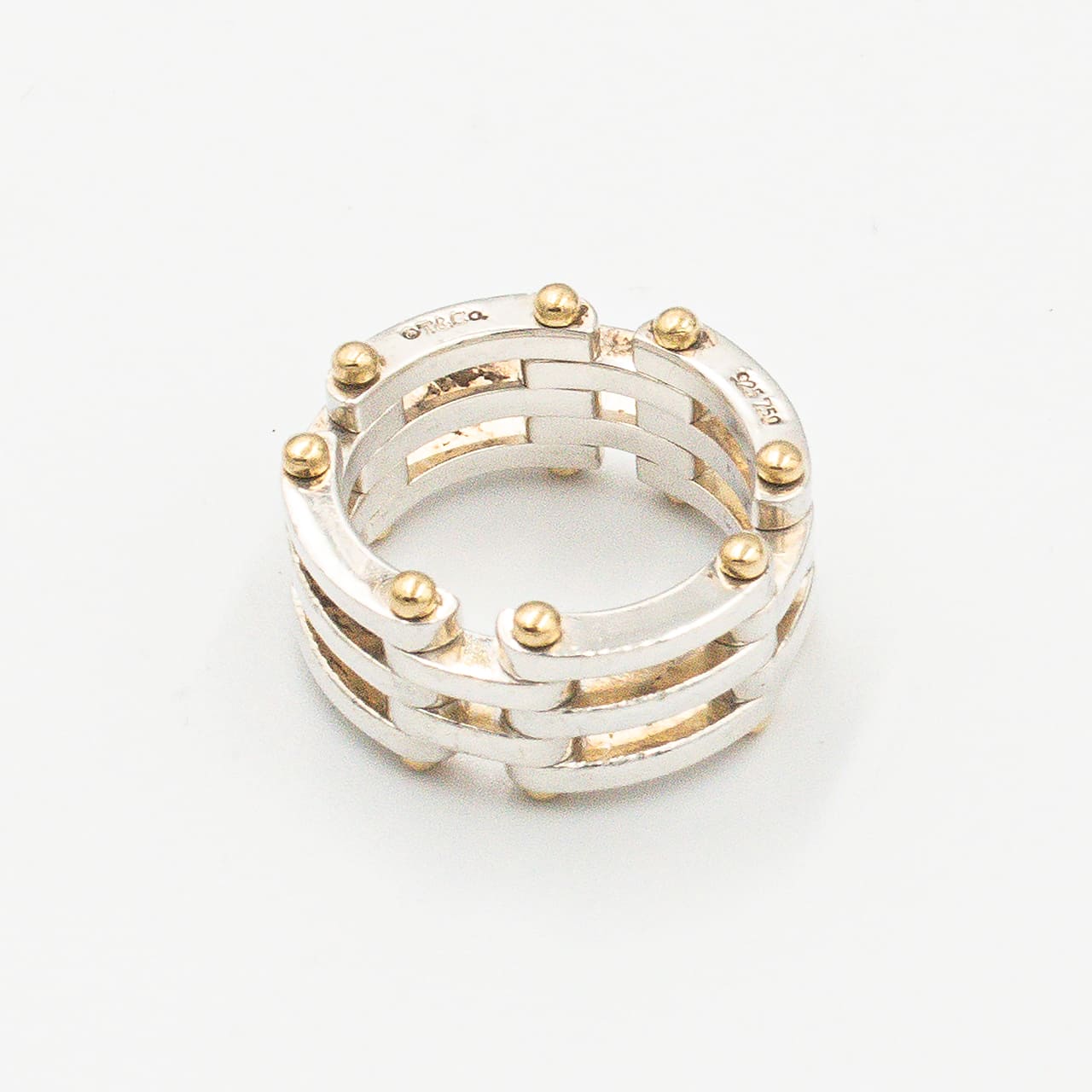 ティファニー ゲートリンク リング 13号 シルバー 18K コンビ