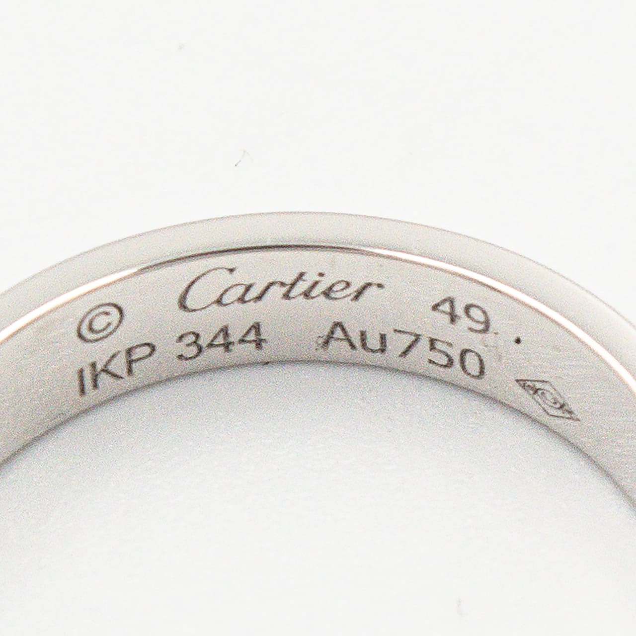 カルティエ ミニラブ リング 9号 刻印49 18K WG