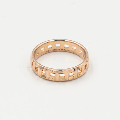 ティファニー Tトゥルー ワイド リング 21号 18K PG