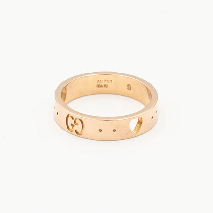 グッチ アイコン アモール リング 9号 18K PG