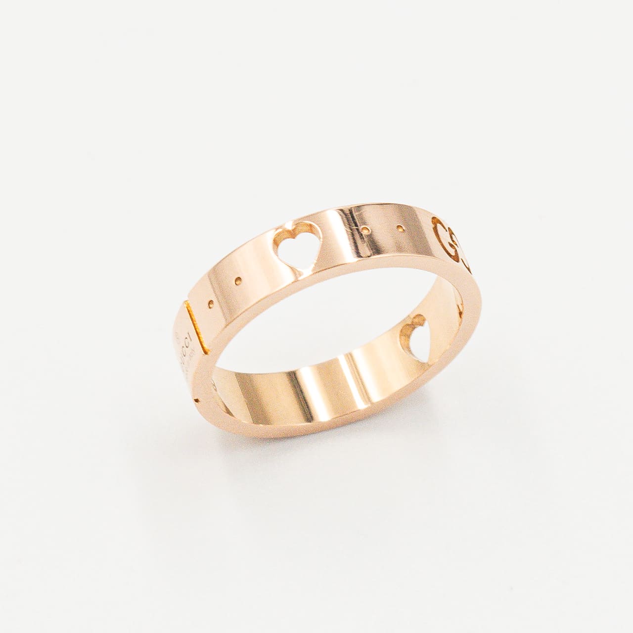 グッチ アイコン アモール リング 9号 18K PG