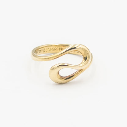 ヴィンテージ ティファニー エルサ・ぺレッティ オープンウェーブ リング 8号 18K