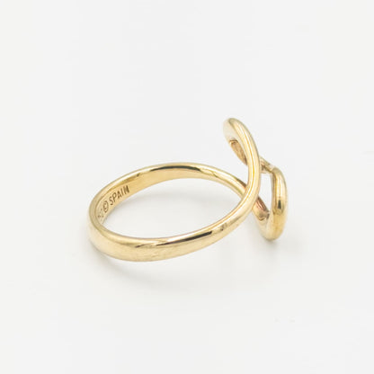 ヴィンテージ ティファニー エルサ・ぺレッティ オープンウェーブ リング 8号 18K