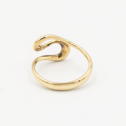 ヴィンテージ ティファニー エルサ・ぺレッティ オープンウェーブ リング 8号 18K